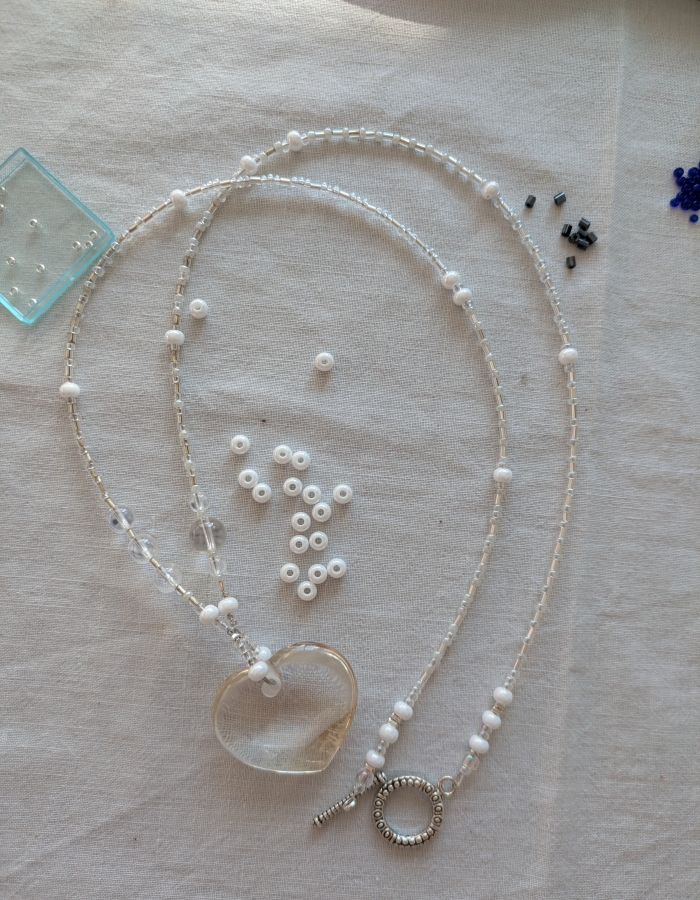 Coeur en cristal de roche.